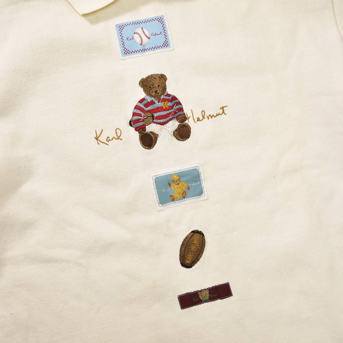 日本製 カールヘルム KARL HELMUT 襟付き ロゴ 刺繍 ワッペン