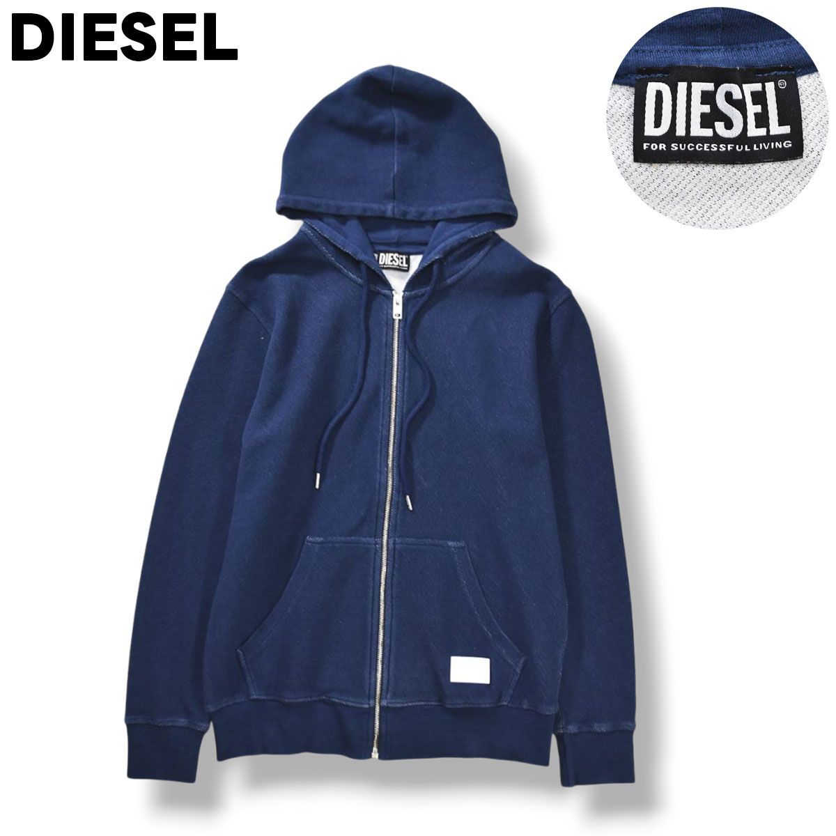 美品】 ディーゼル DIESEL ストレッチ ジップ パーカー スウェット 