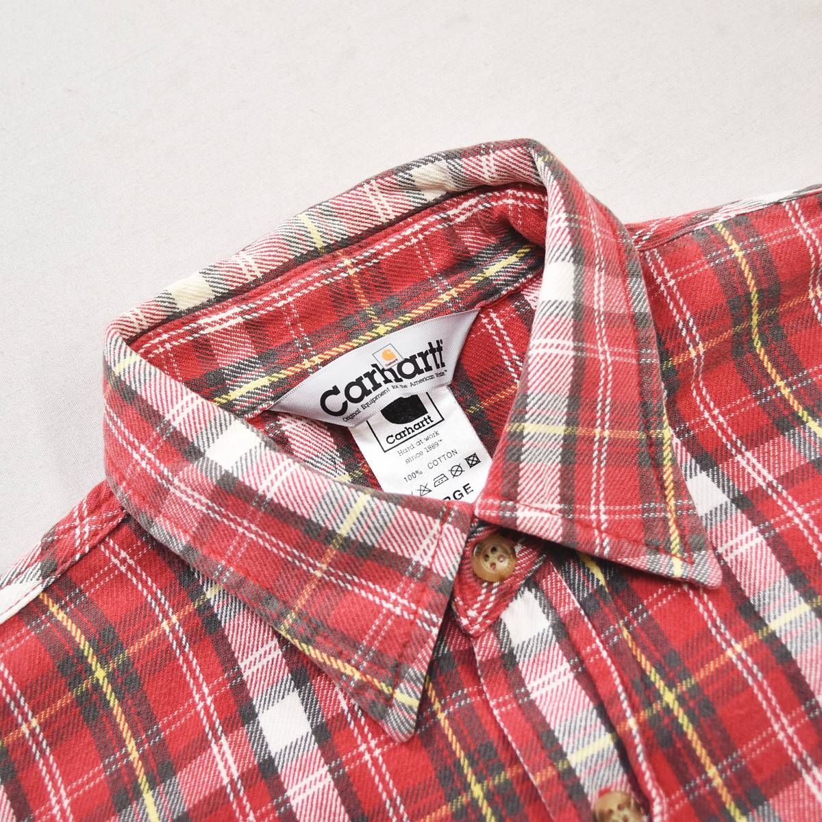 人気】 カーハート Carhartt 長袖 ヘビー ネルシャツ ダブルポケット 