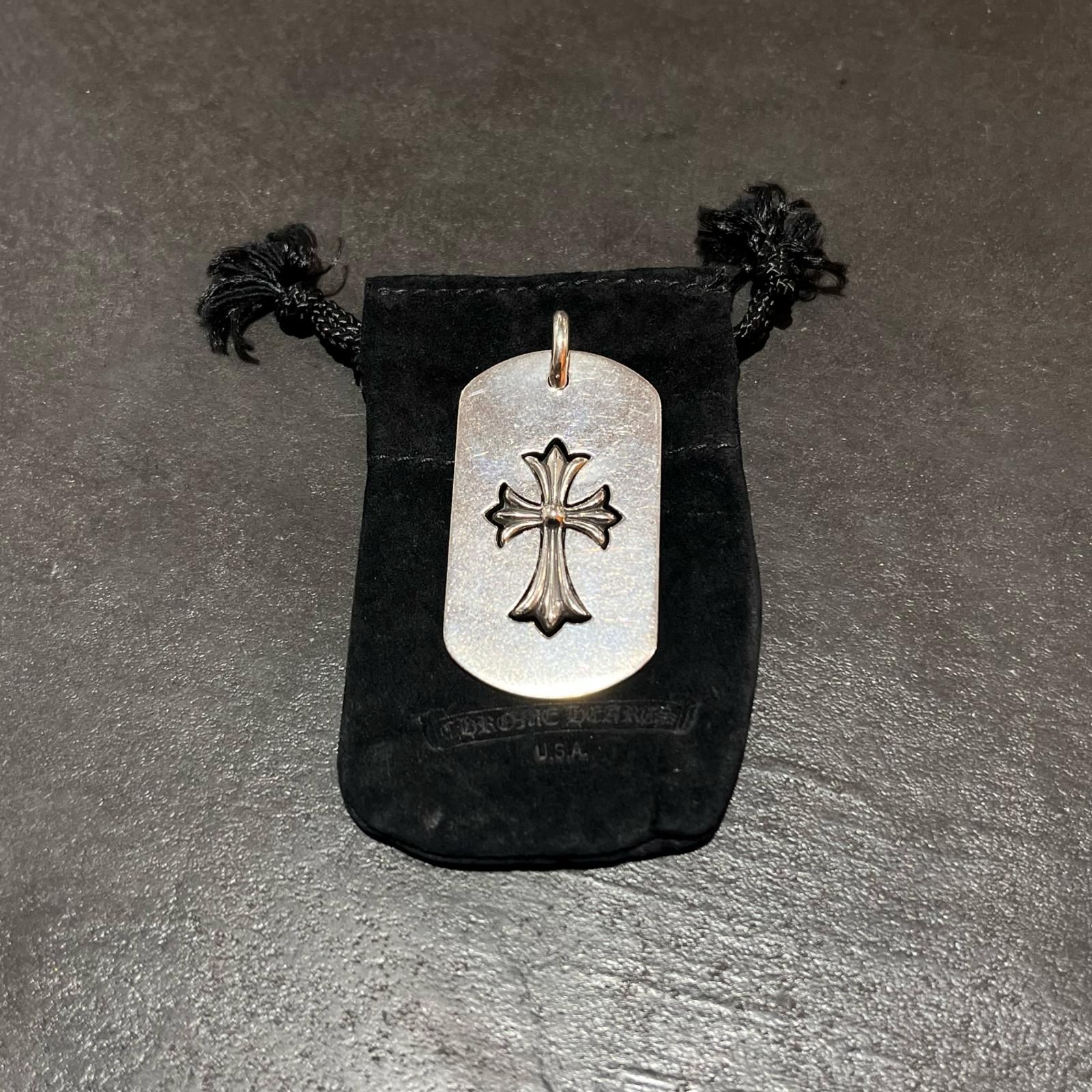 CHROME HEARTS カットアウト タイニークロス ラージ ドッグタグ 