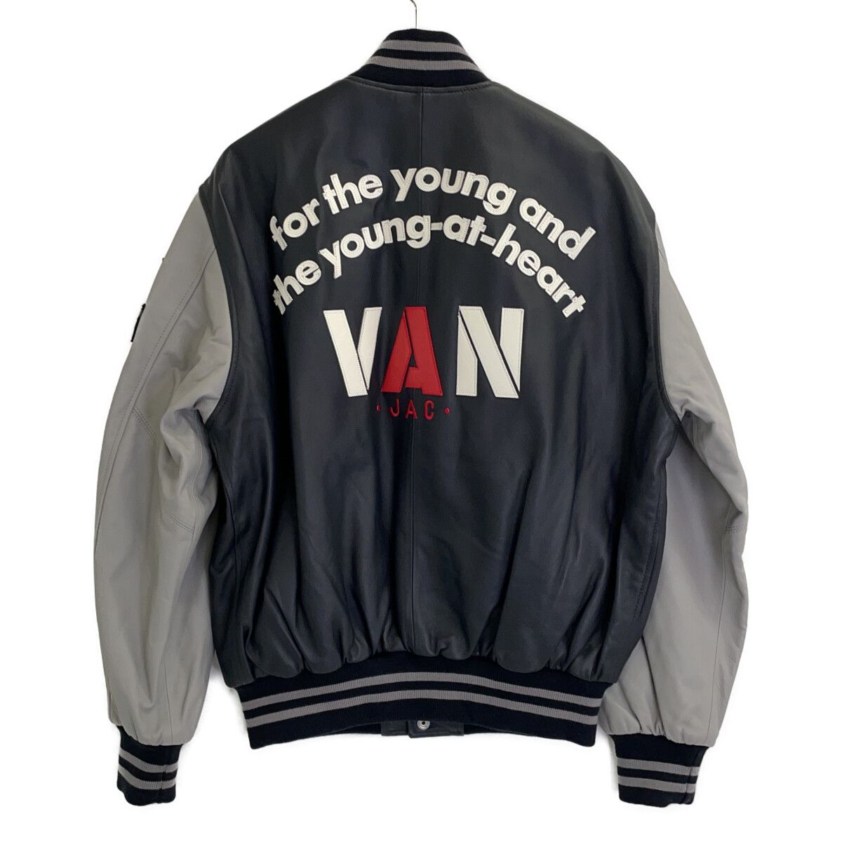 VAN JACKET ヴァンジャケット JK-12905 ﾌﾞﾗｯｸ×ｸﾞﾚｰ VAN ユニバー 