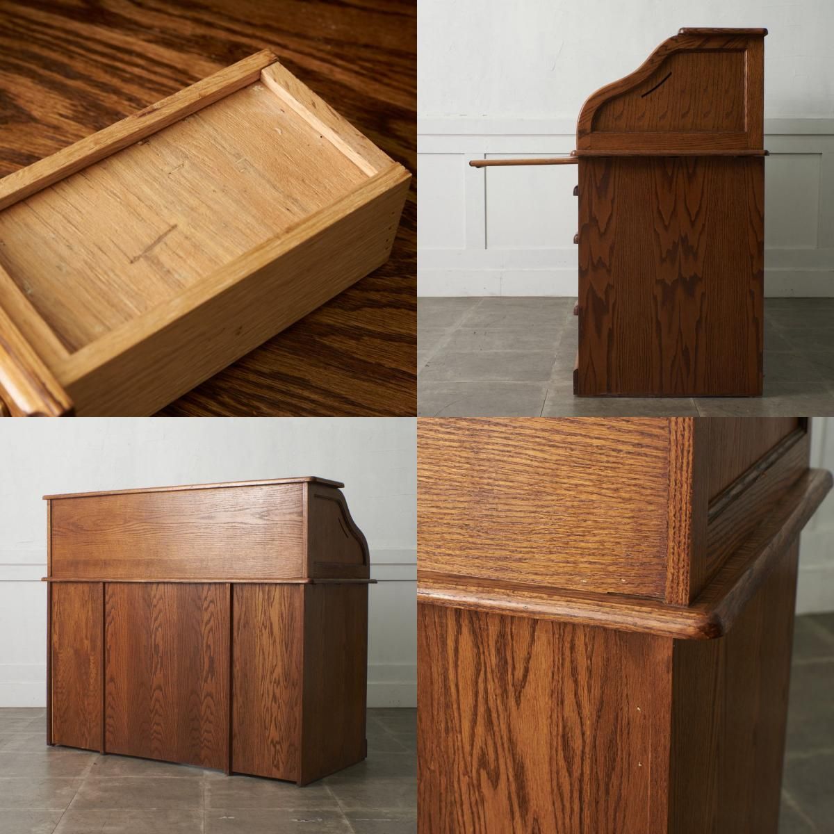 アメリカ Whalen Furniture ヴィンテージ ロールトップ デスク 蛇腹 