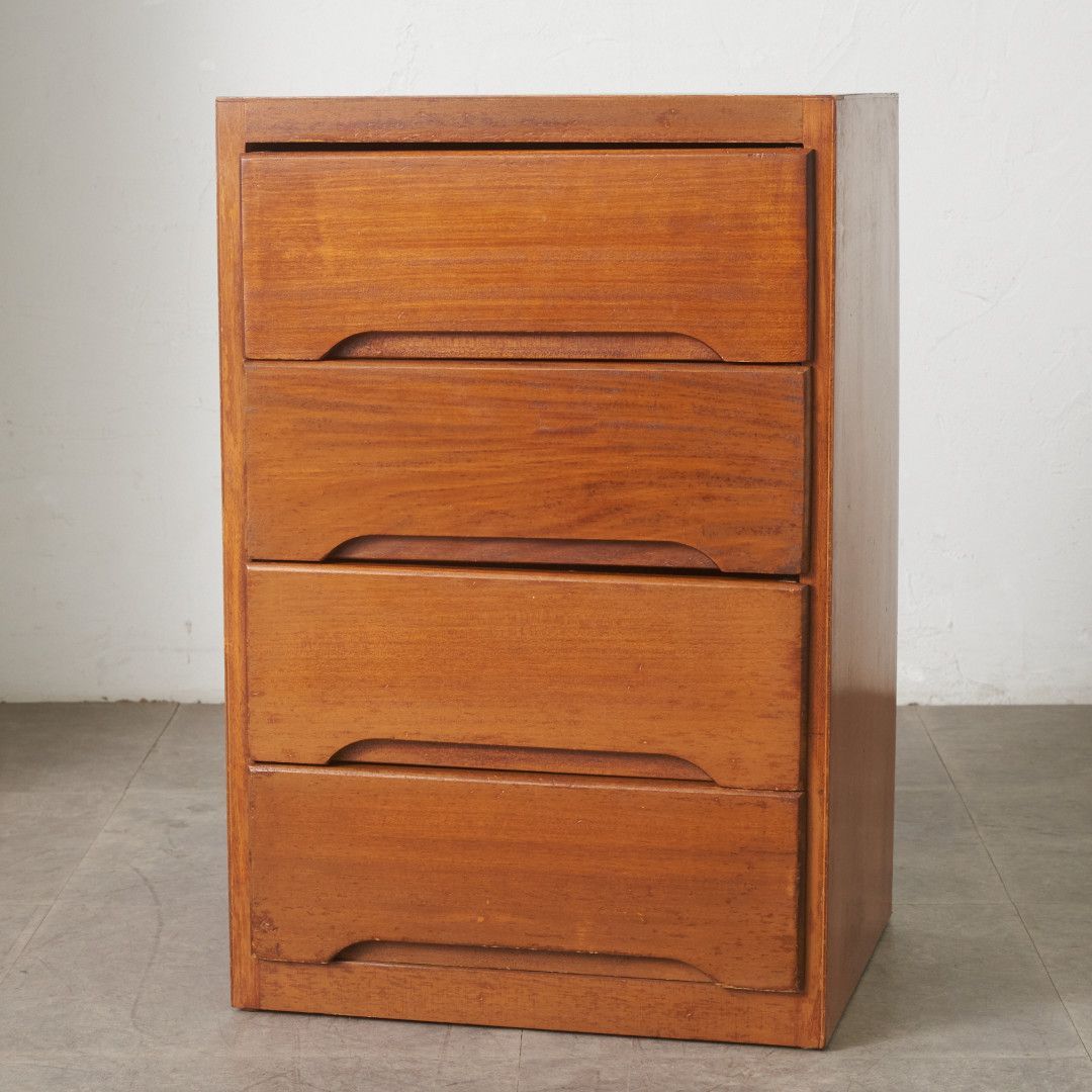 イギリス ヴィンテージ 4段 チェスト チーク ミッドセンチュリー 洋