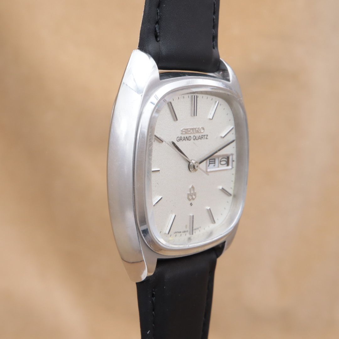 ジャンク SEIKO GRAND QUARTZ 4843-5011 デイデイト セイコー グランドクォーツ 4843-5011 SEIKO GRAND QUARTZ 角型