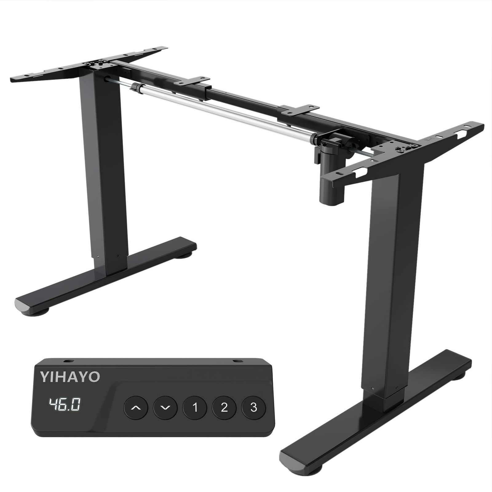 YIHAYO ローデスク 高さ46-72cm 昇降デスク 幅120cm 奥行き60cm 電動 