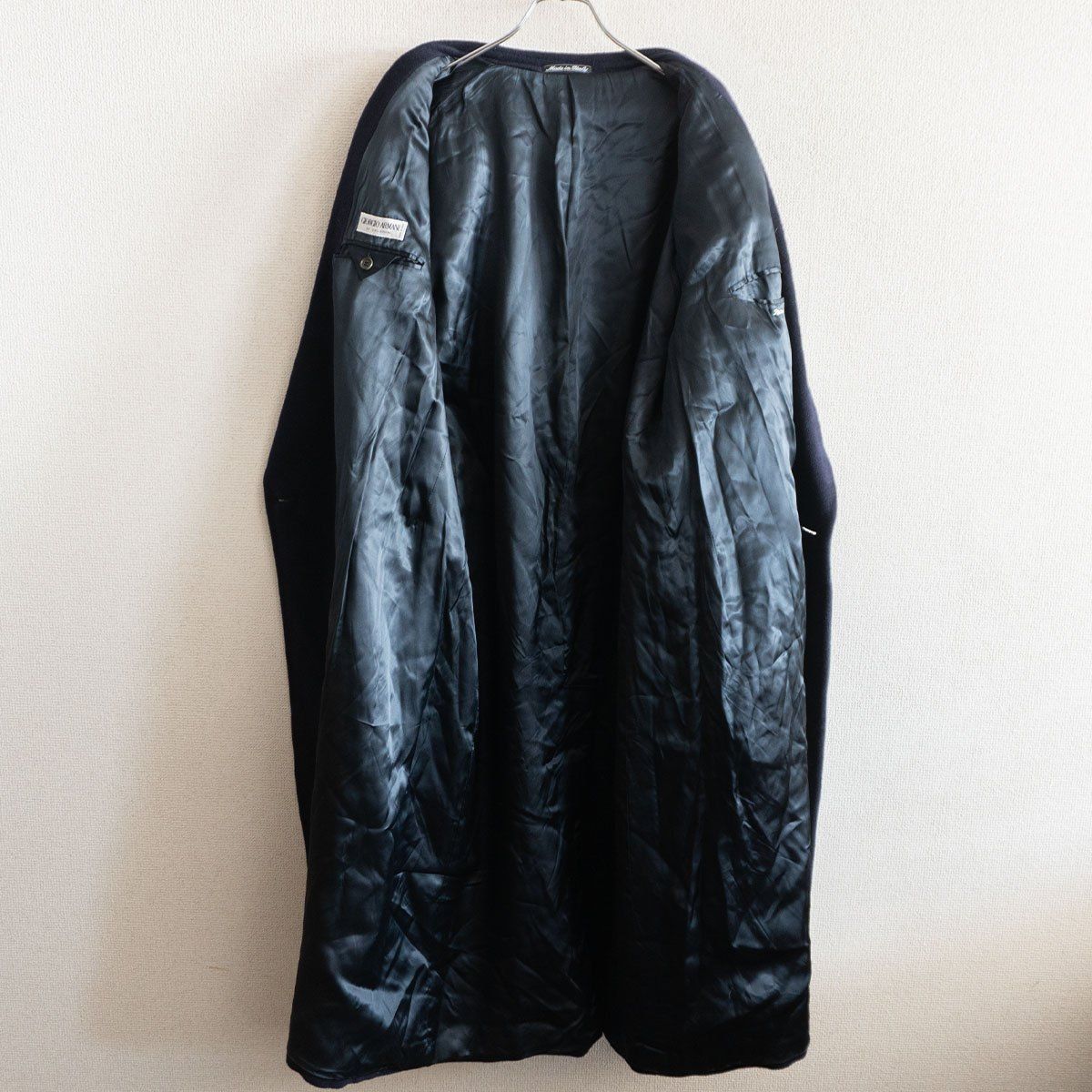 GIORGIO ARMANI ロングコート 50REG（L相当） ウール100% 90s/アーカイブ】GIORGIO ARMANI【ウール カシミヤ ダブル ブレスト