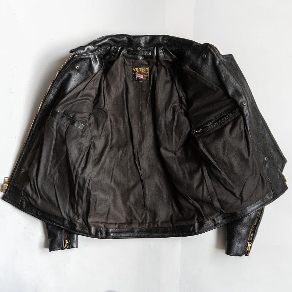 美品】 VANSON 【ENF エンフィールド シングルライダースジャケット