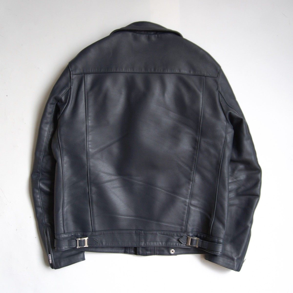 【美品】666 triple six【フロントフラップ ライダースジャケット】40 レザー ネイビー トリプルシックス 26030037 美品】666 triple six【フロントフラップ ライダースジャケット】40