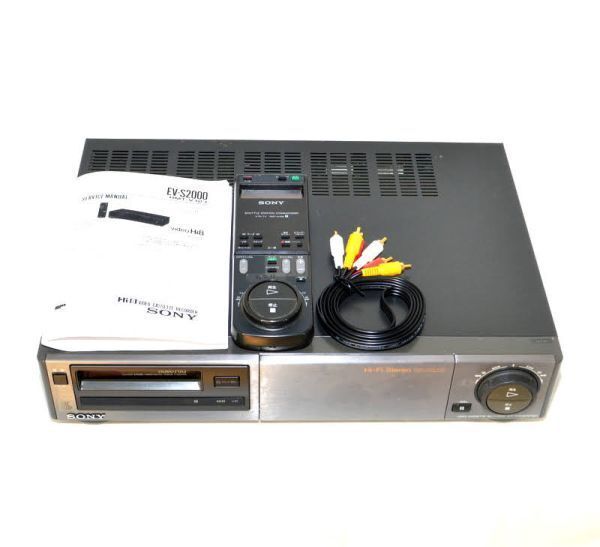 【業者整備品】Hi8ビデオデッキ SONY EV-BS3000 リモコン 説明書 ◇◇SONY Hi8ビデオデッキ・EV-BS3000 TBC/DNR/PCM搭載 完動美品
