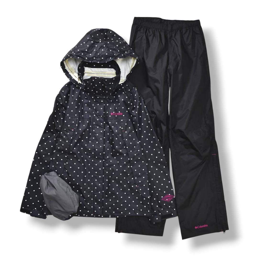袋付属】 コロンビア COLUMBIA レイン スーツ セットアップ 上下 
