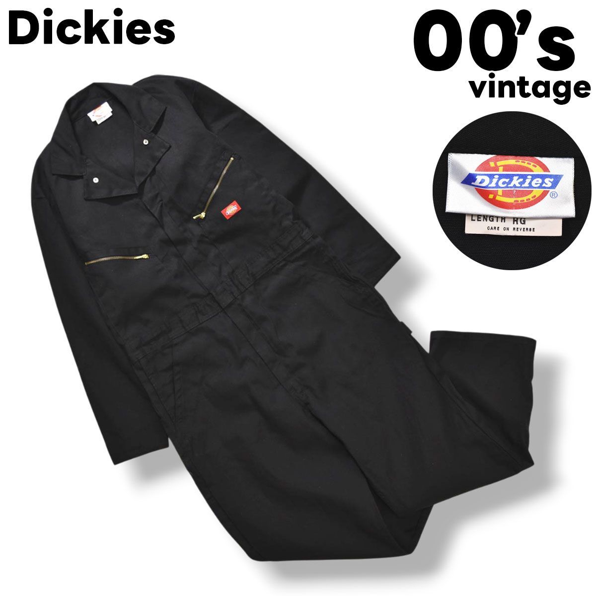 美品】 00s ヴィンテージ ディッキーズ Dickies オールインワン ツナギ