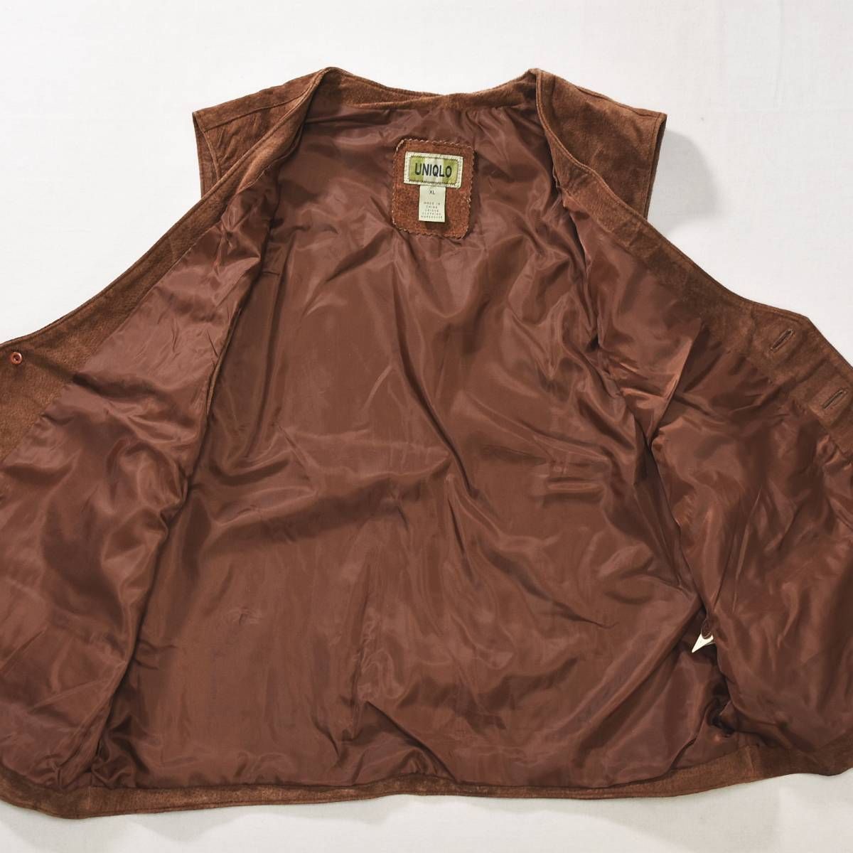 本革】 90s ヴィンテージ オールド ユニクロ OLD UNIQLO 豚革 ピッグ 