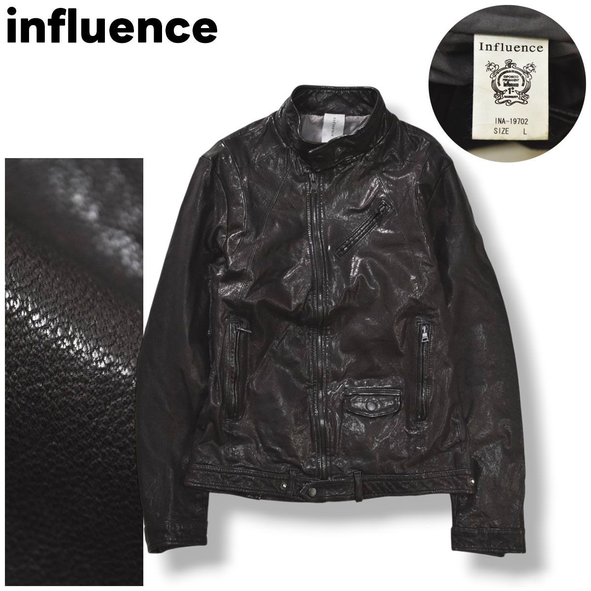 超希少 MARY QUANT レザージャケット ライダース 羊革 M ブラック レザージャケット⁄ブラック⁄MEVOLUTION（エボリューション