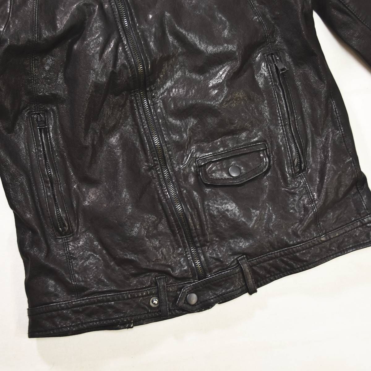 本革】 インフルエンス influence 山羊革 ゴート レザー シングル 