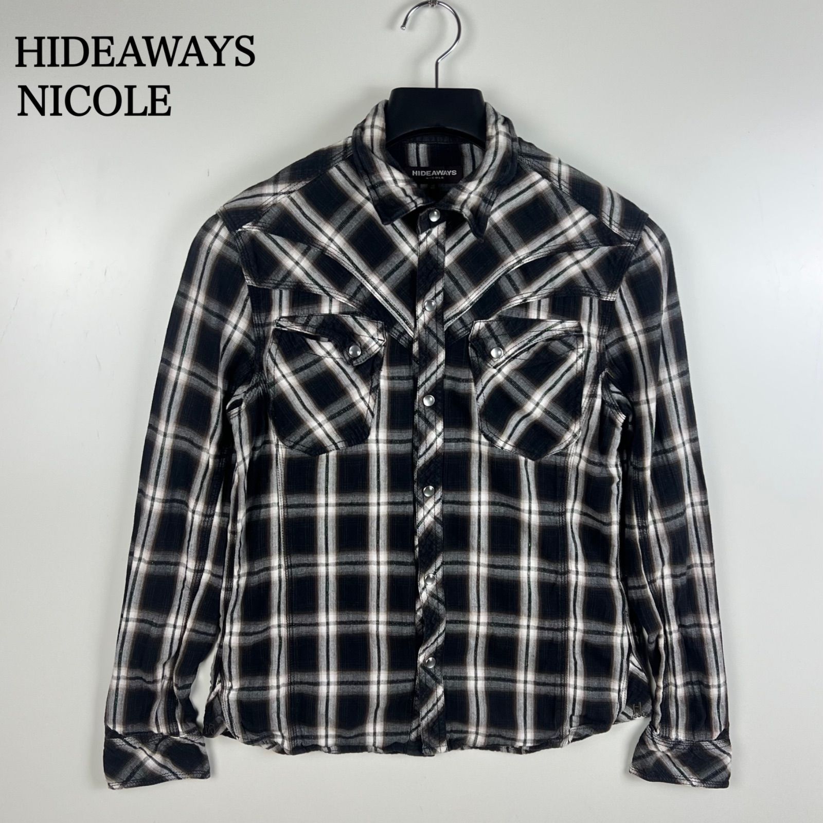 HIDEAWAYS NICOLE y2k archive ombre western shirts 46 M 
