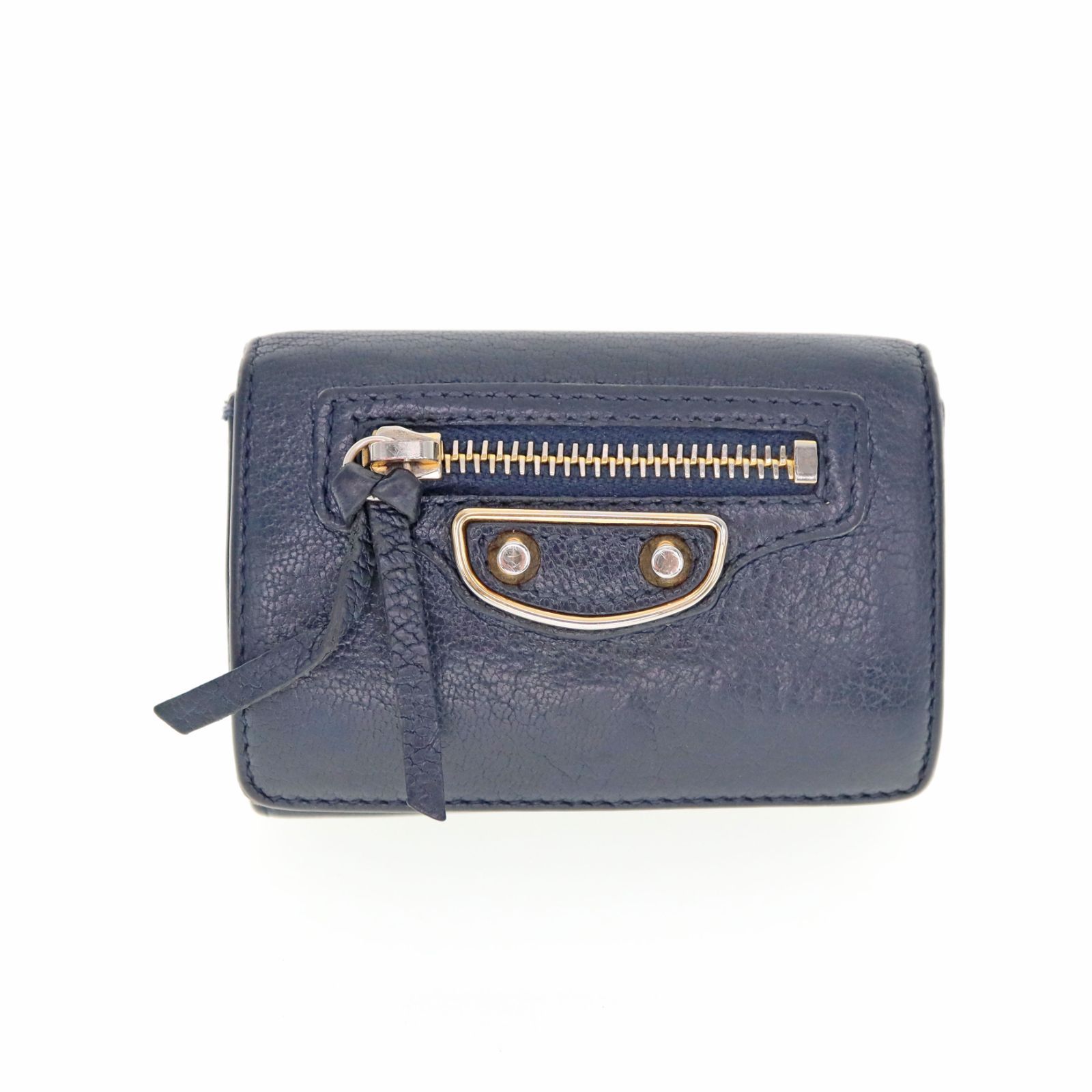 中古】BALENCIAGA バレンシアガ クラシックミニウォレット 三つ折り 