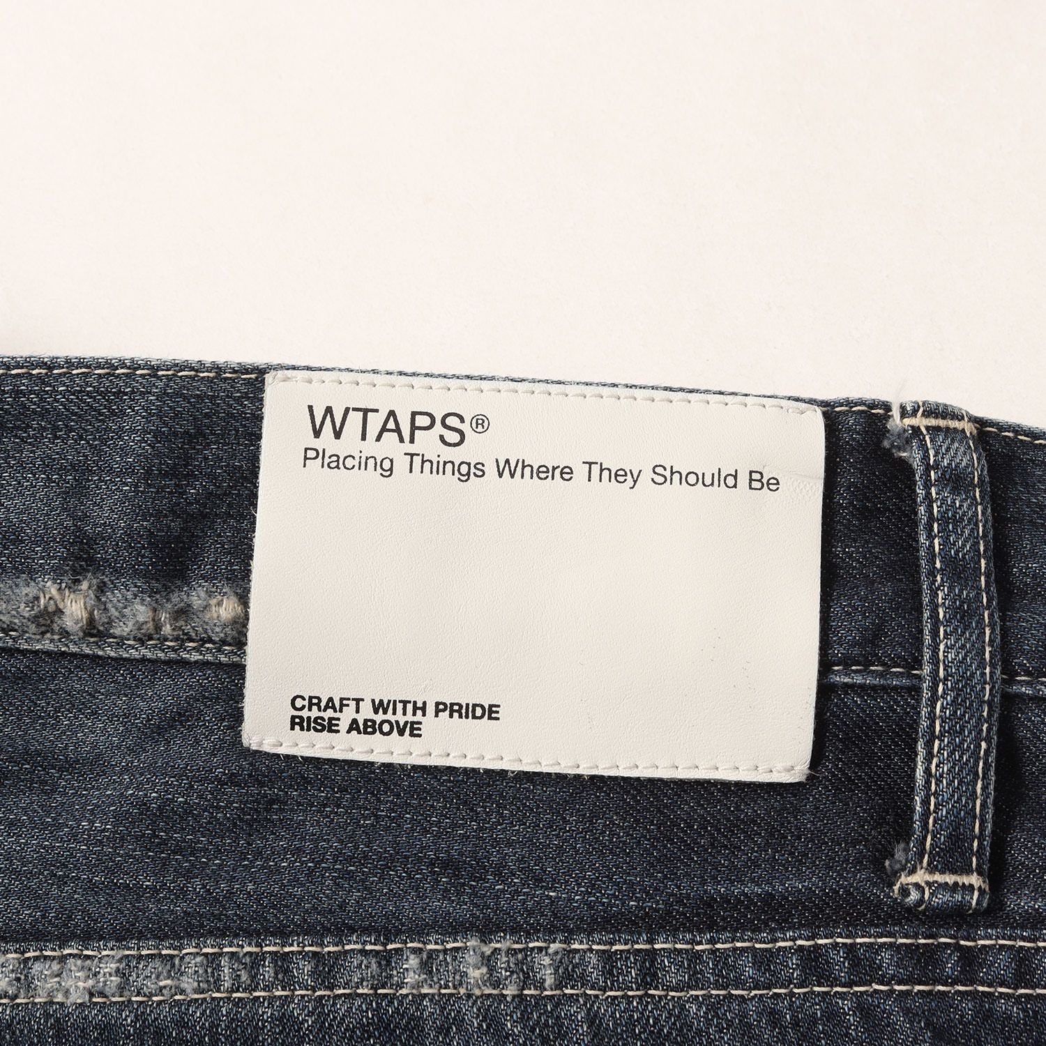 WTAPS ダブルタップス パンツ インディゴ サイズ:L | ダメージリペア 