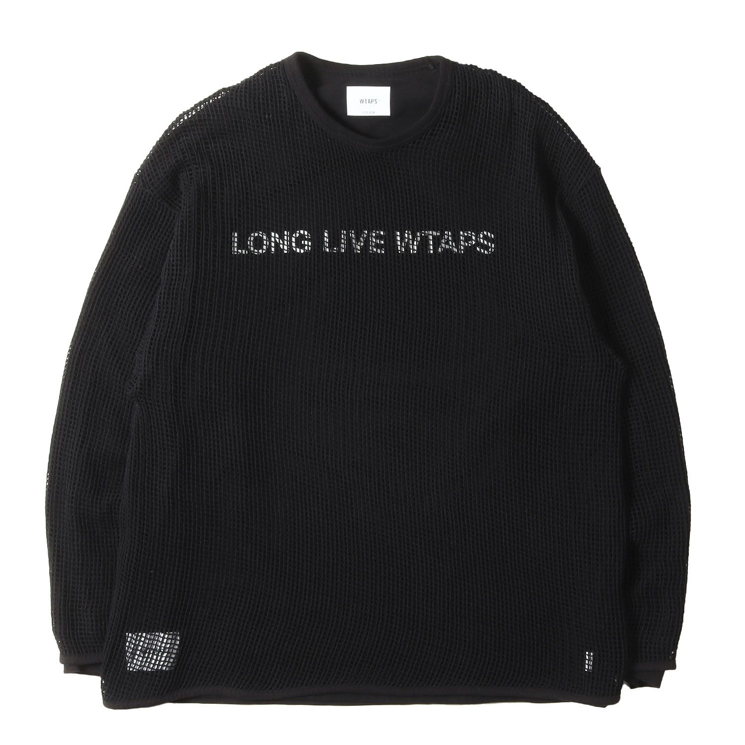 WTAPS ダブルタップス Tシャツ ブラック 黒 サイズ:XL | 24SS メッシュ 