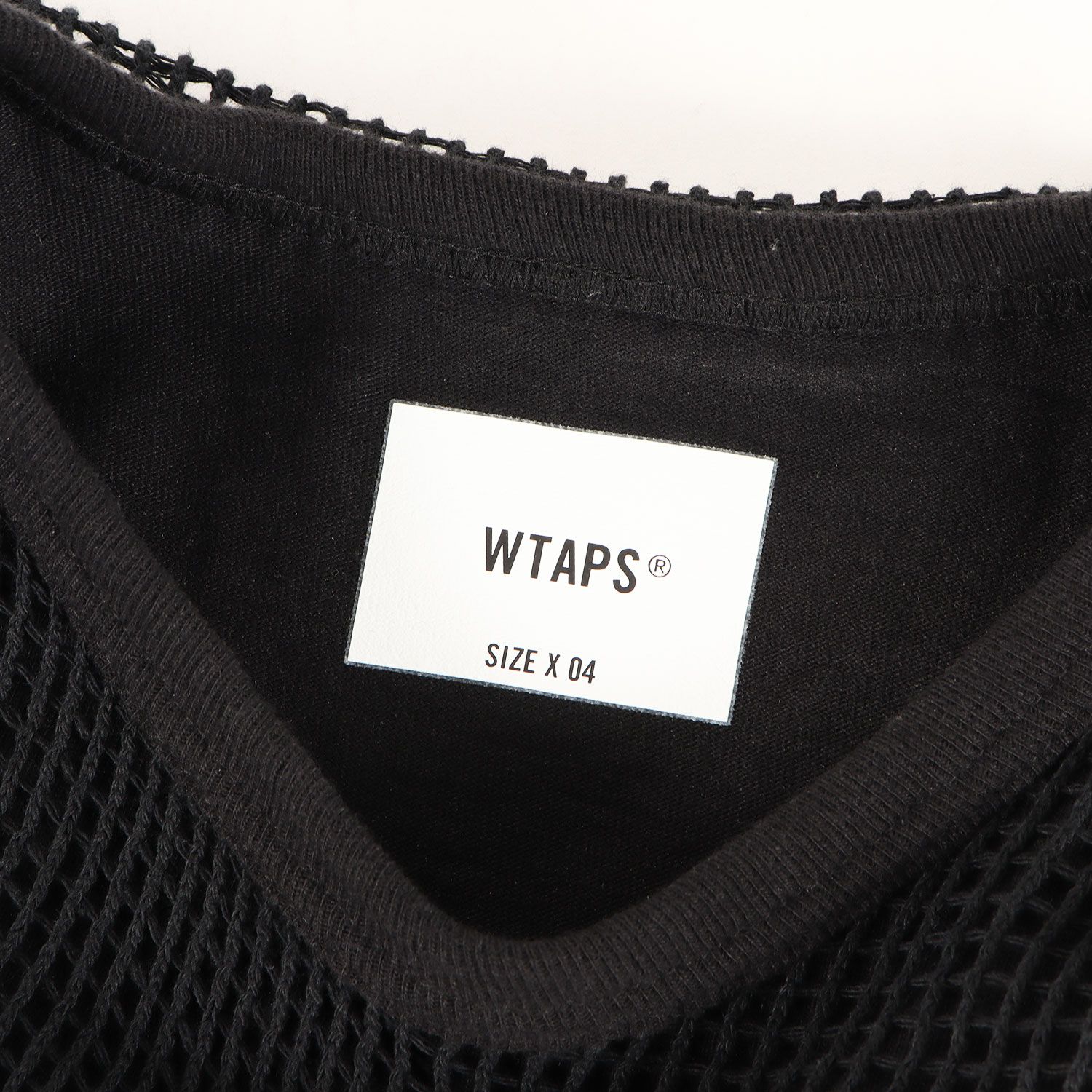 WTAPS ダブルタップス Tシャツ ブラック 黒 サイズ:XL | 24SS メッシュ 