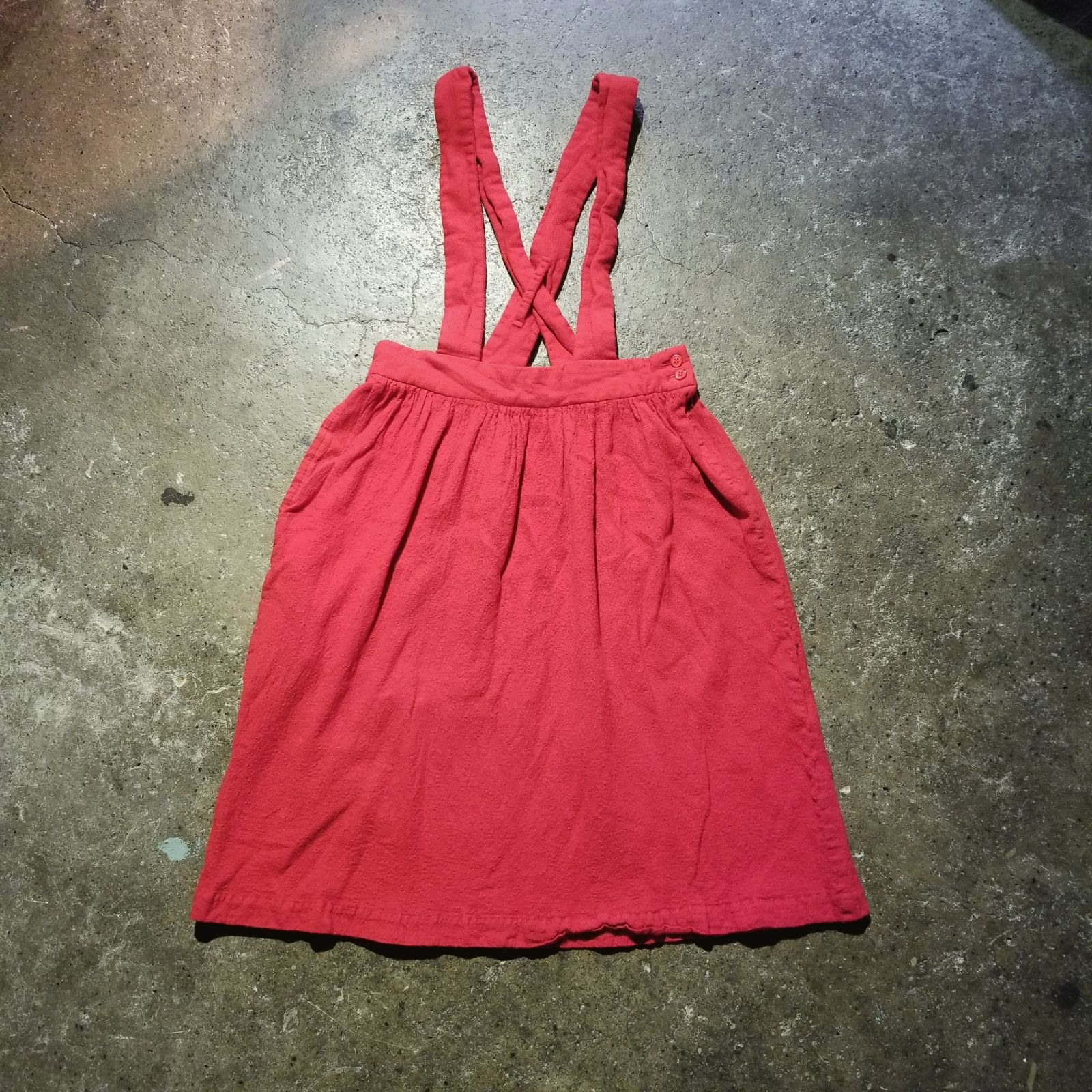 COMME des GARCONS GIRL 21aw ウール縮絨 吊りスカート S