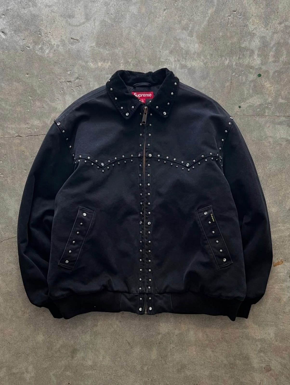 Supreme × b.b. Simon スタッズ ジップジャケット 黒 3M Thinsulate 