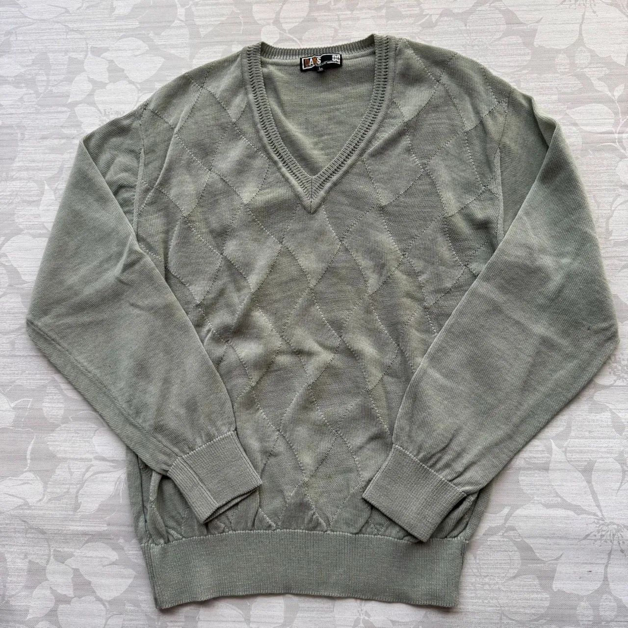 高級】DAKS ダックス Vネック ニット セーター Lサイズ ウール100 