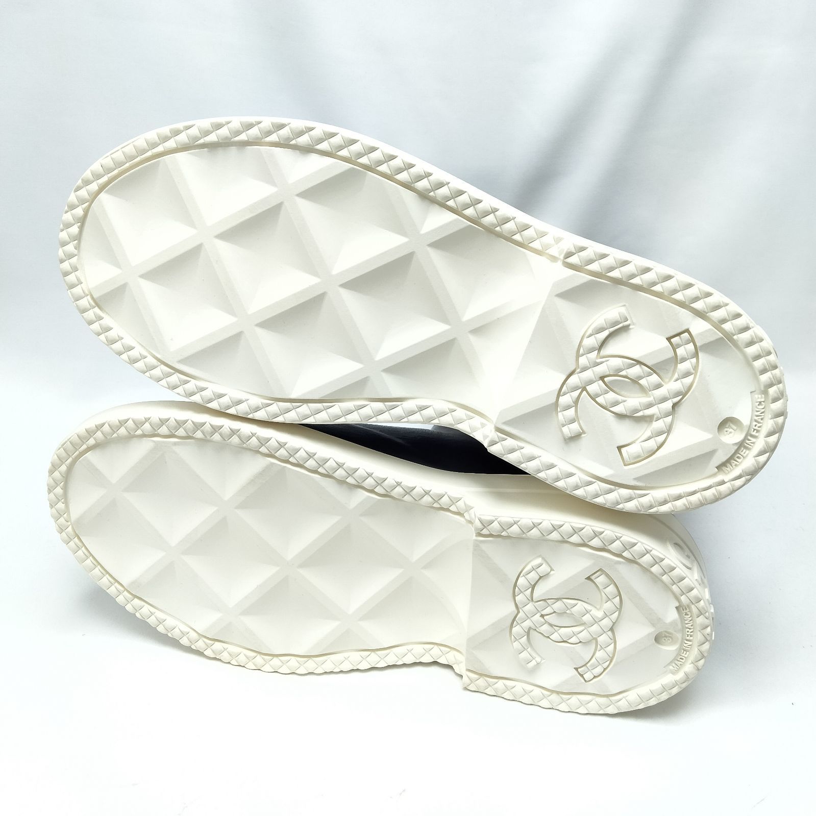✨️CHANEL✨️ シャネル ココマーク ラバー レインブーツ 37 ブラック 