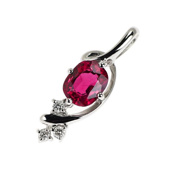 Pt900 ルビー ダイヤモンド ペンダントトップ 0.74ct D0.04ct Pt900 ルビー ダイヤモンド ペンダントトップ 0.74ct D0.04ct