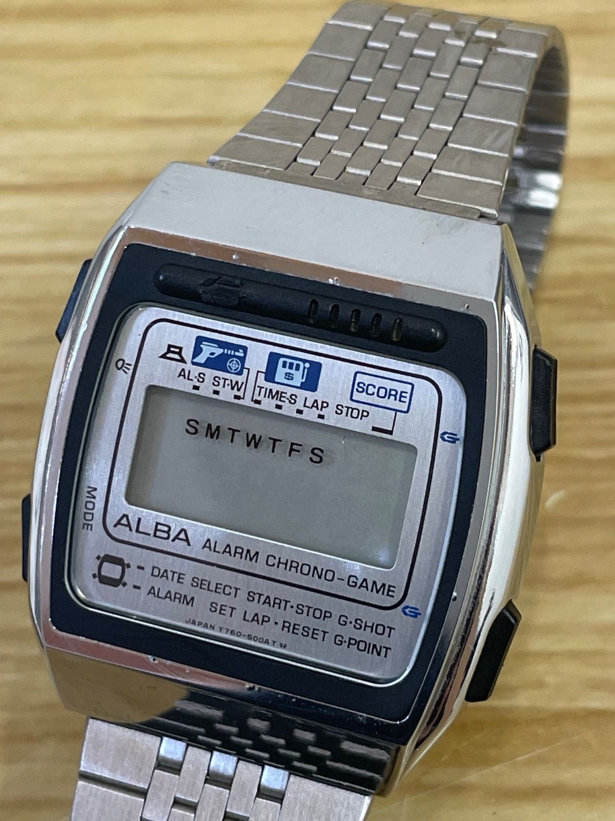 □SEIKO ALBA アルバ ゲーム ウォッチ Y760-5000 説明書付き 不動品