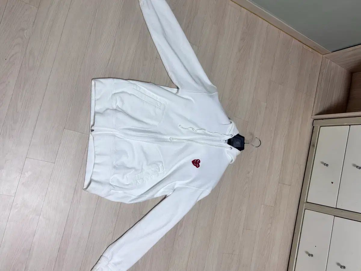COMME des GARCONS PLAY ダブルハート 白 フードジップアップ
