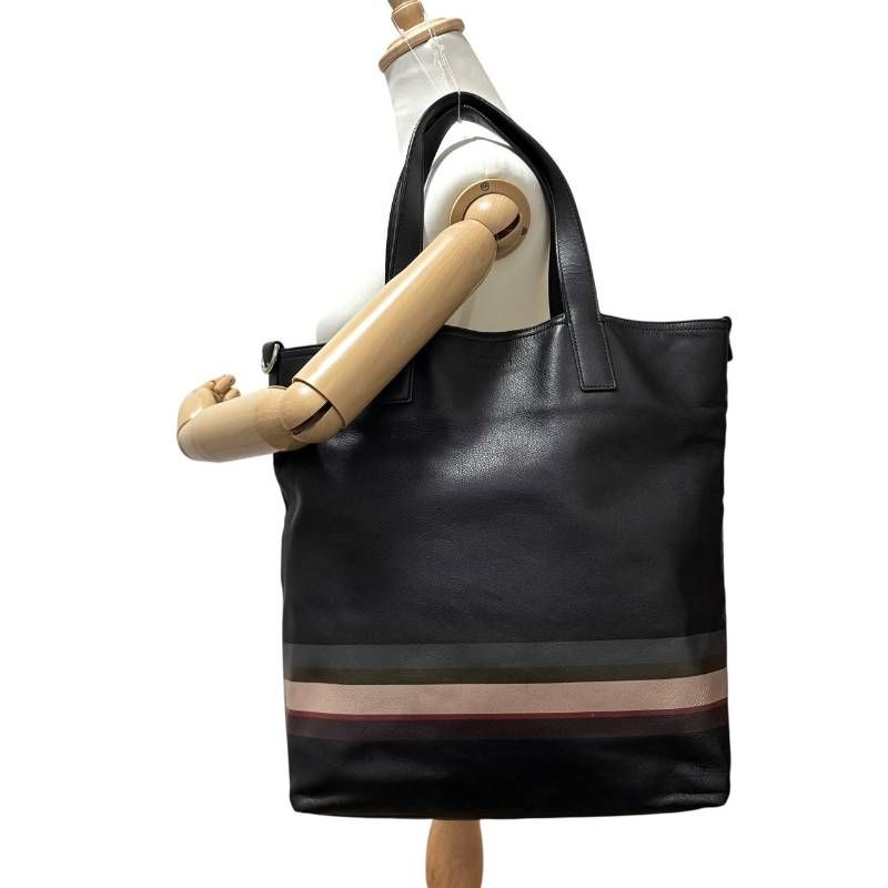 COACH コーチ☆トートバッグ 大容量 A4収納可 肩掛け レザー ブラック 