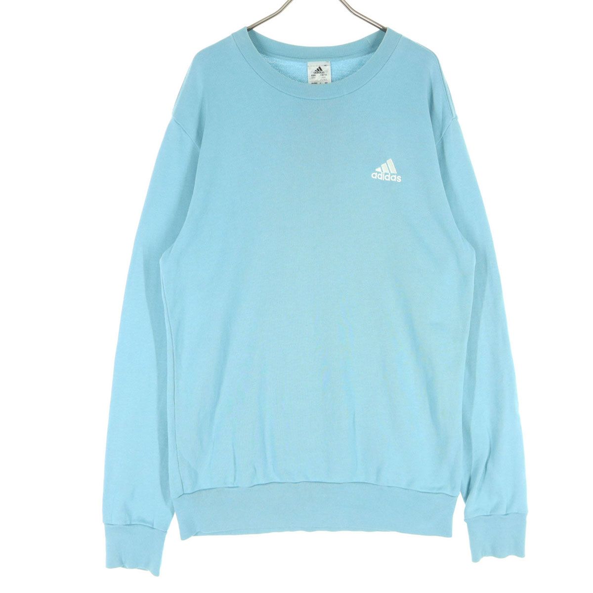 adidas アディダス 長袖 トレーナー L スカイブルー メンズ 古着 