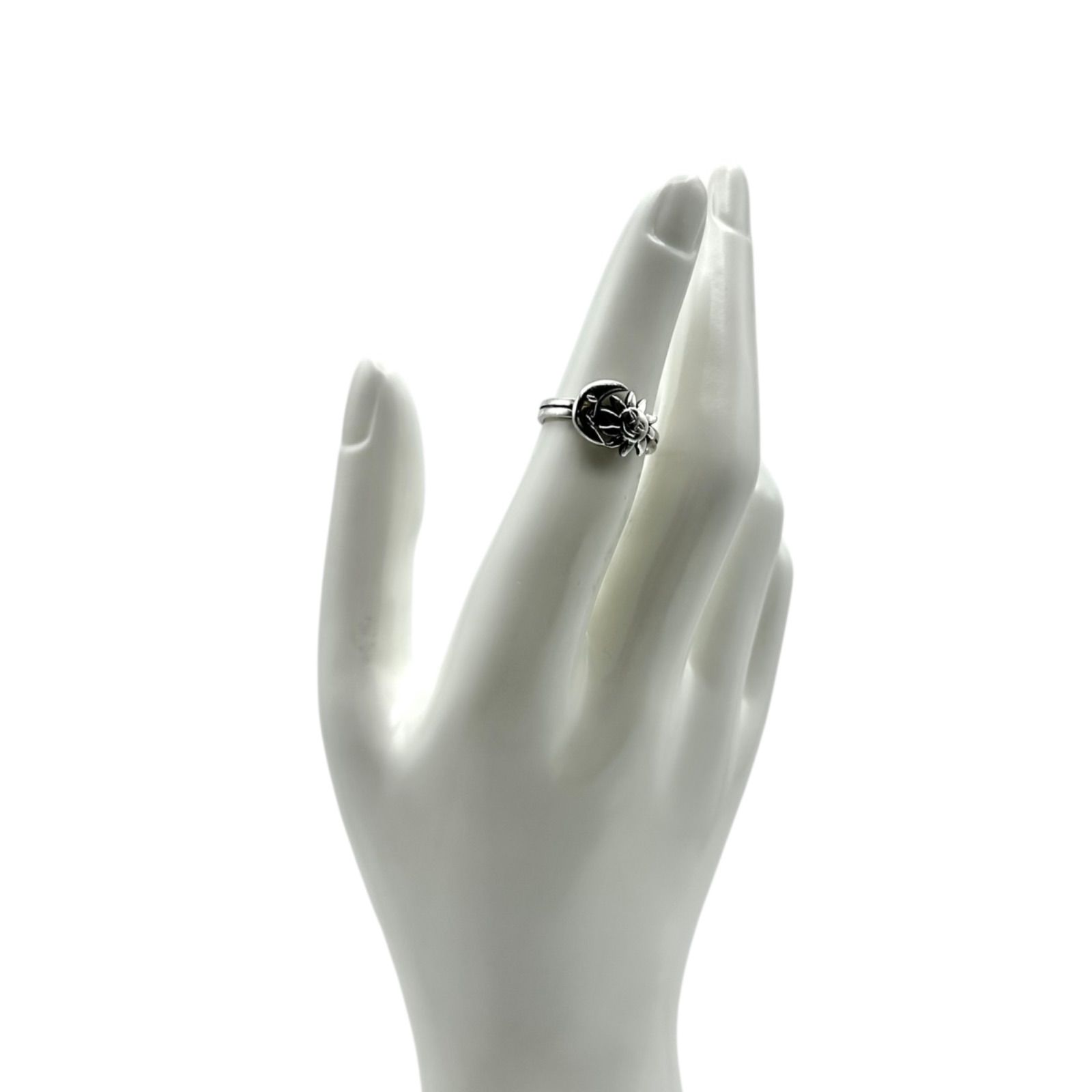 月と太陽】宇宙 Silver 925 刻印 90s Vintage Design Ring シルバー