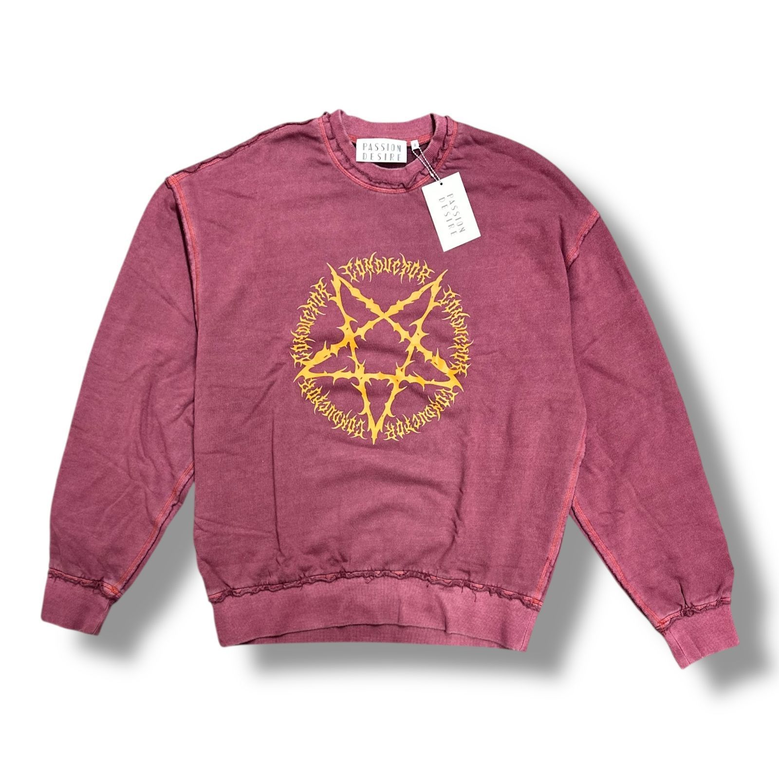 未使用 el conductorH 24AW PIGMENT DYE COTTON CREWNECK SWEATER ピグメントダイスウェット トレーナー コンダクター PD24AC04 マルーン 2 （92980A5） 未使用 el conductorH 24AW PIGMENT DYE COTTON CREWNECK SWEATER