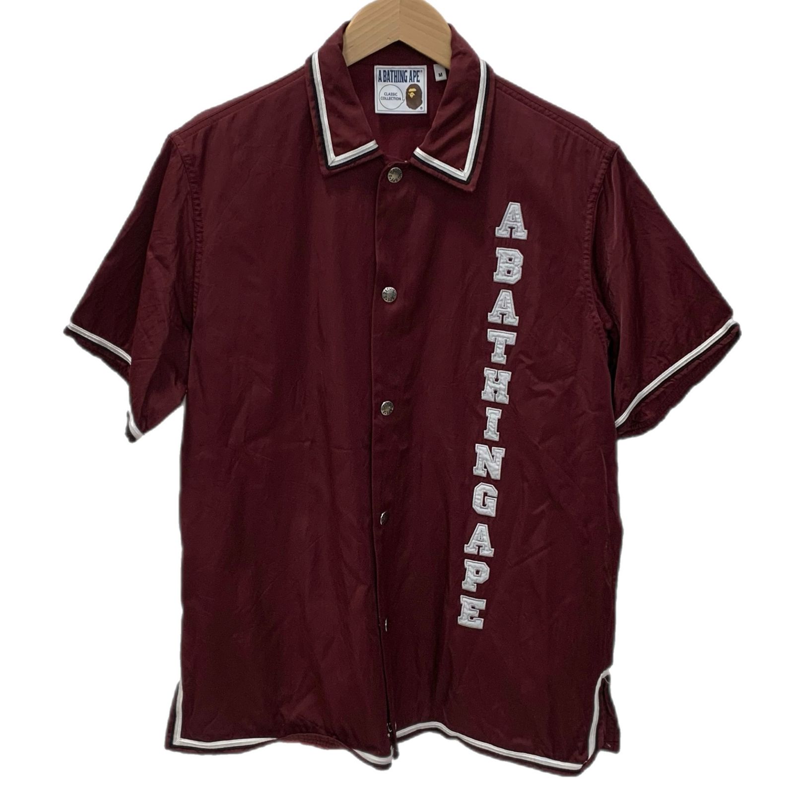 アベイシングエイプ A BATHING APE 001SHG301006X 半袖シャツ レッド M 
