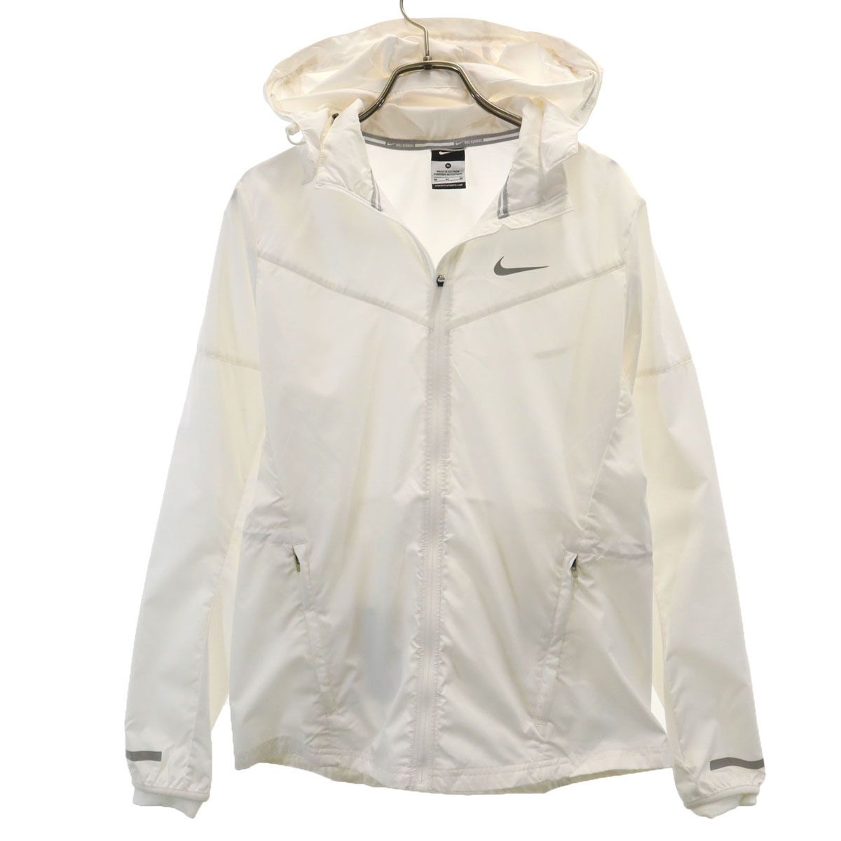NIKE ナイキ ランニング ウインドブレーカー M ホワイト系 メンズ 古着 
