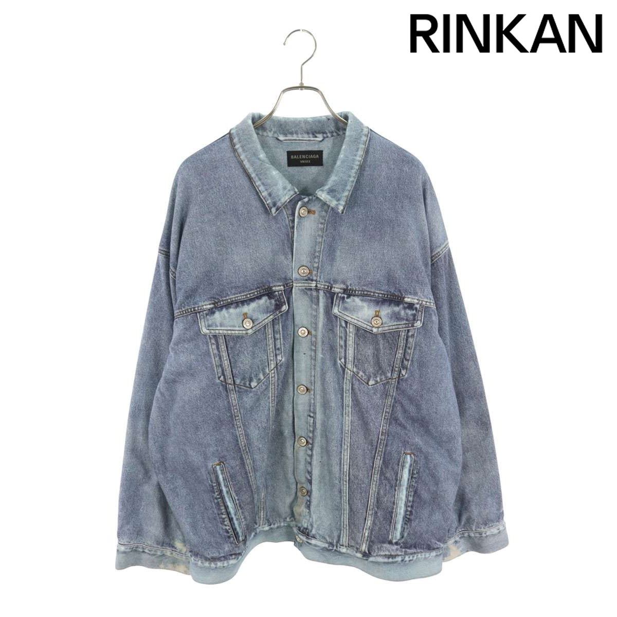 バレンシアガ 22AW 714044 TNVA4 トロンプルイユ転写プリントデニム 