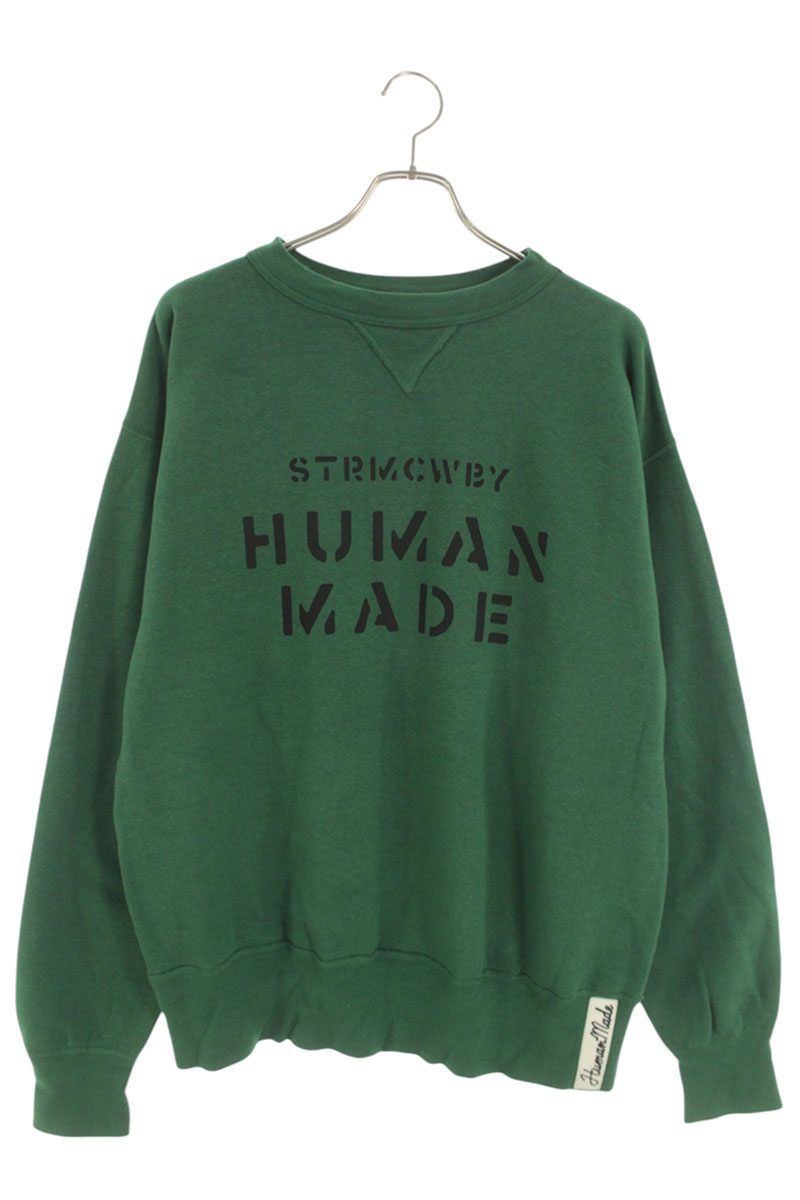 ヒューマンメイド  HM28CS041 TSURIAMI SWEATSHIRT ロゴプリントクルーネックスウェット メンズ XL ヒューマンメイド HM28CS041 TSURIAMI SWEATSHIRT ロゴプリントクルー