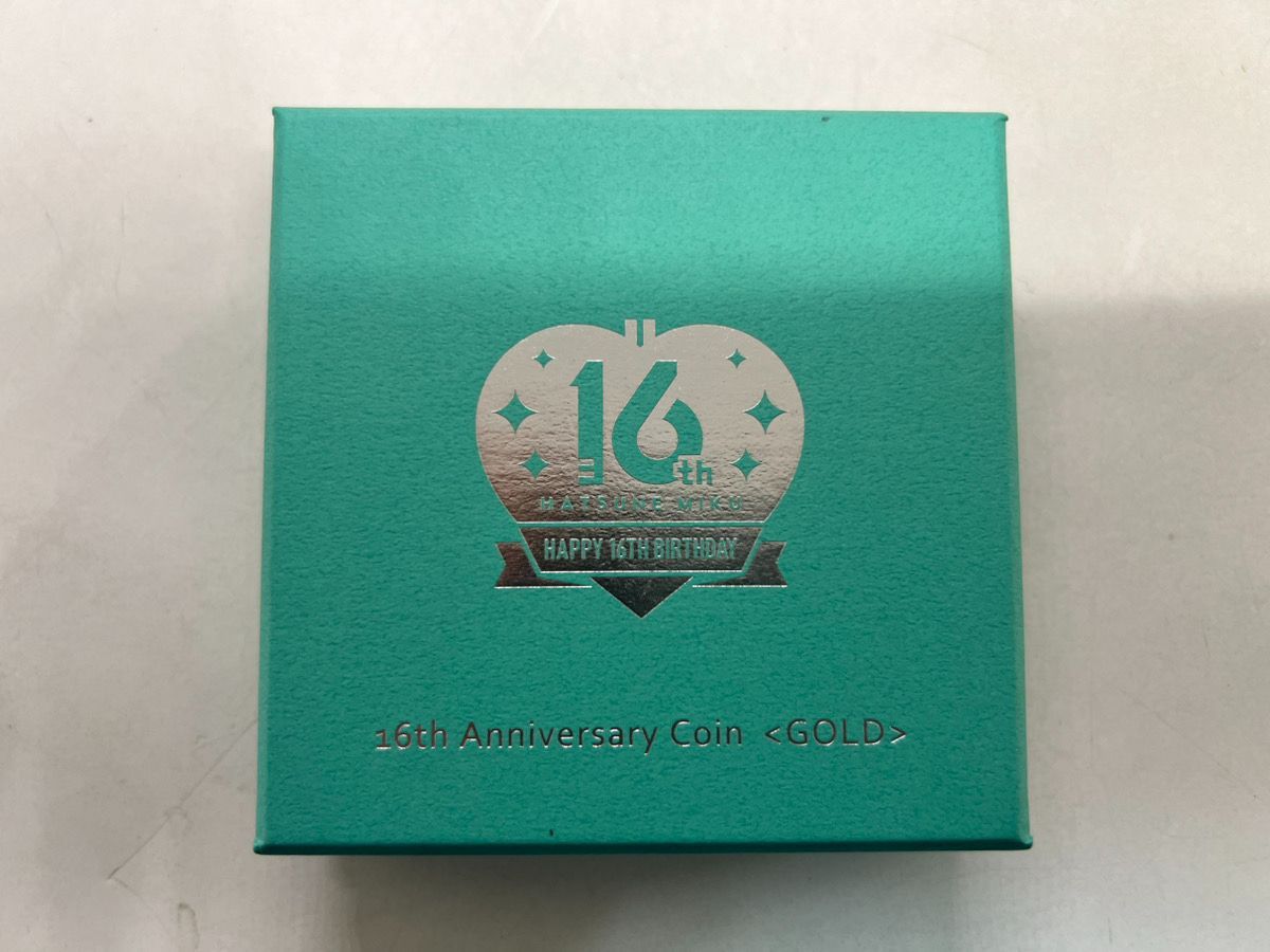 中古 開封済み】 初音ミク Happy 16th Birthday 公式カラー金貨＆銀貨
