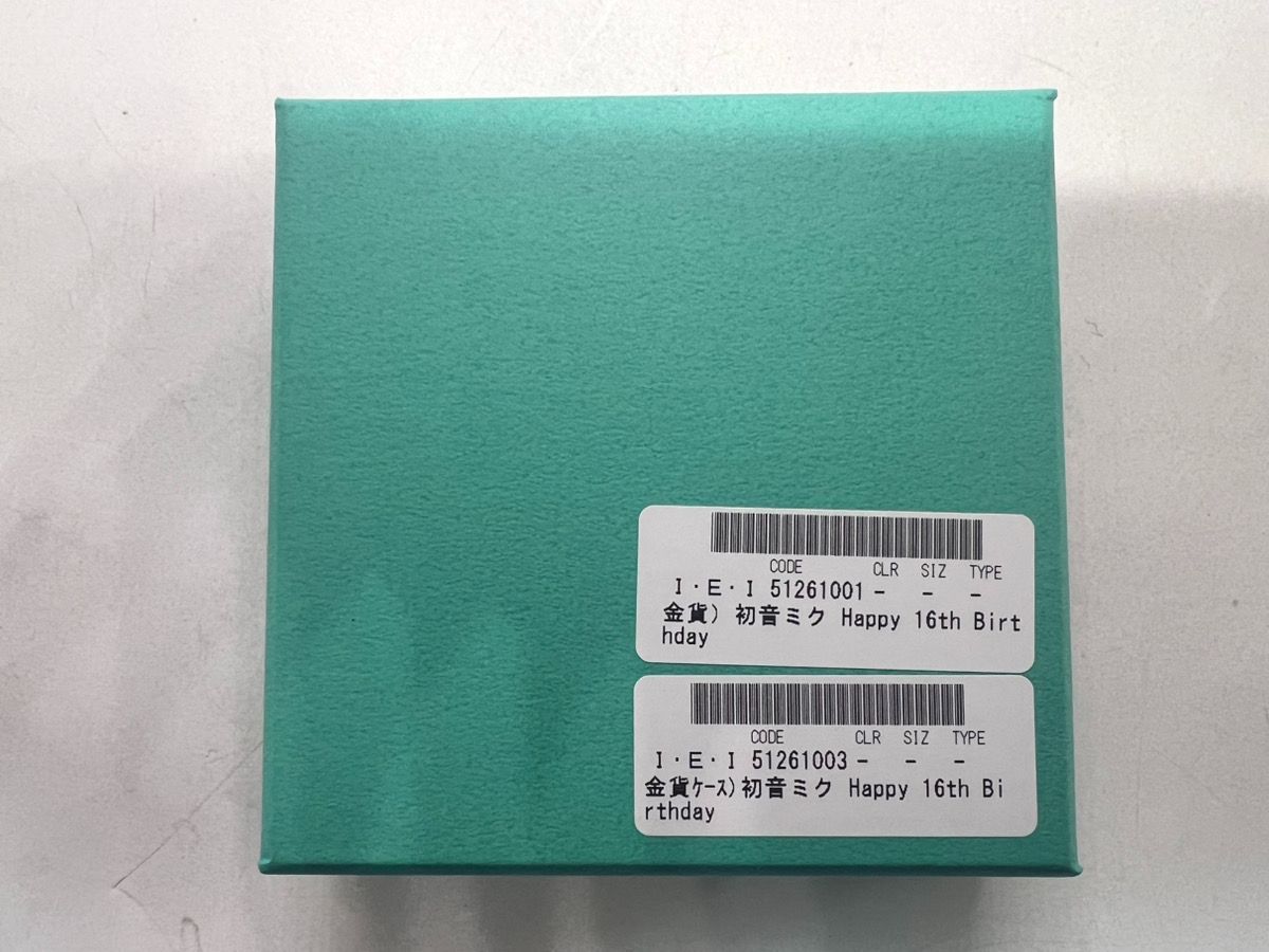 中古 開封済み】 初音ミク Happy 16th Birthday 公式カラー金貨＆銀貨 