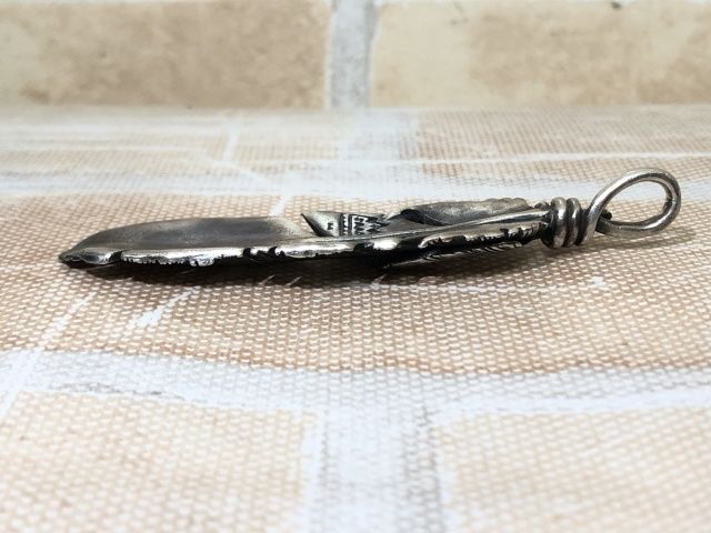 saad フェザー 中古 SAAD サード ペンダントトップ ハートフェザー