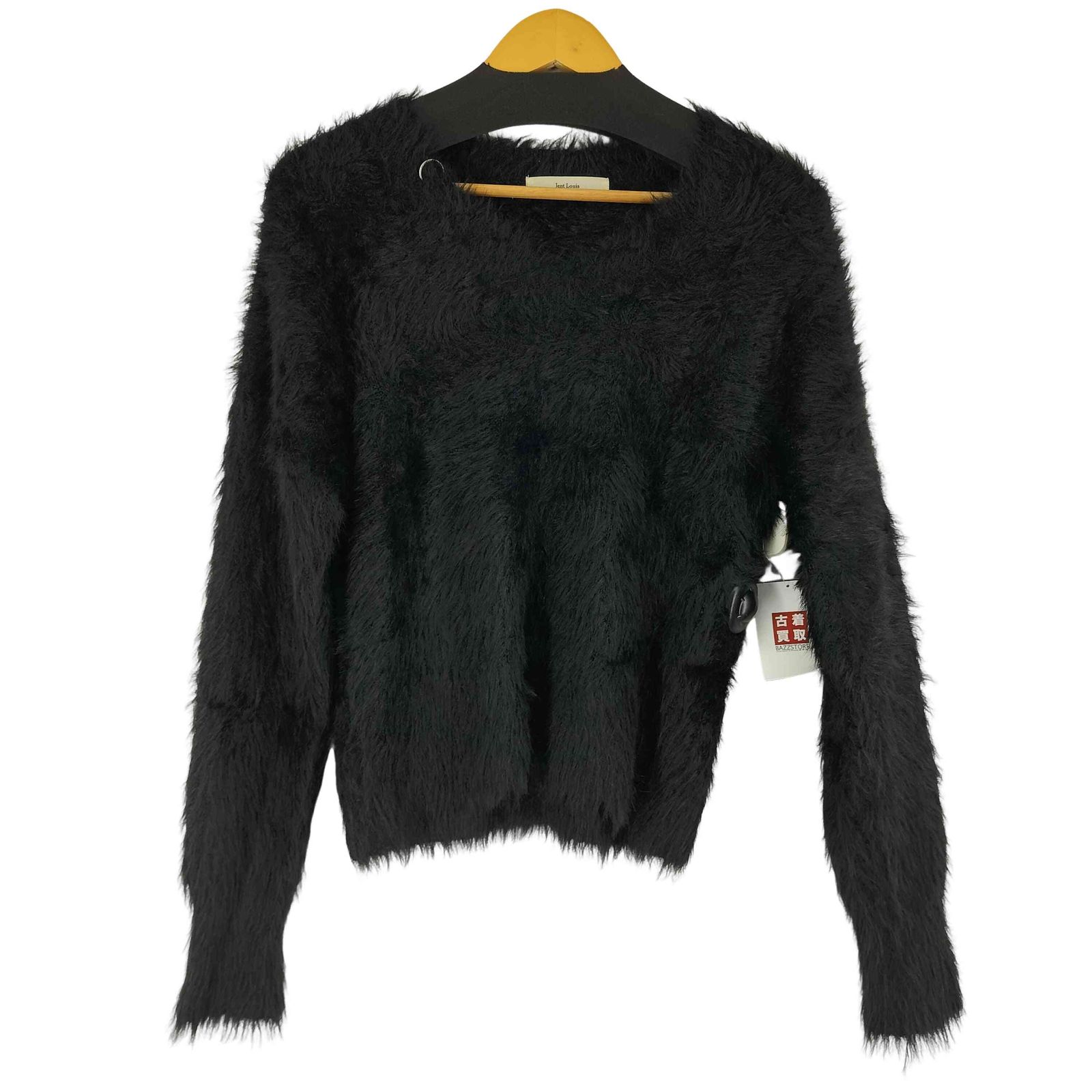 jentlouis Neck Pierce Shaggy Knit ブラック L Shaggy Knit Jent
