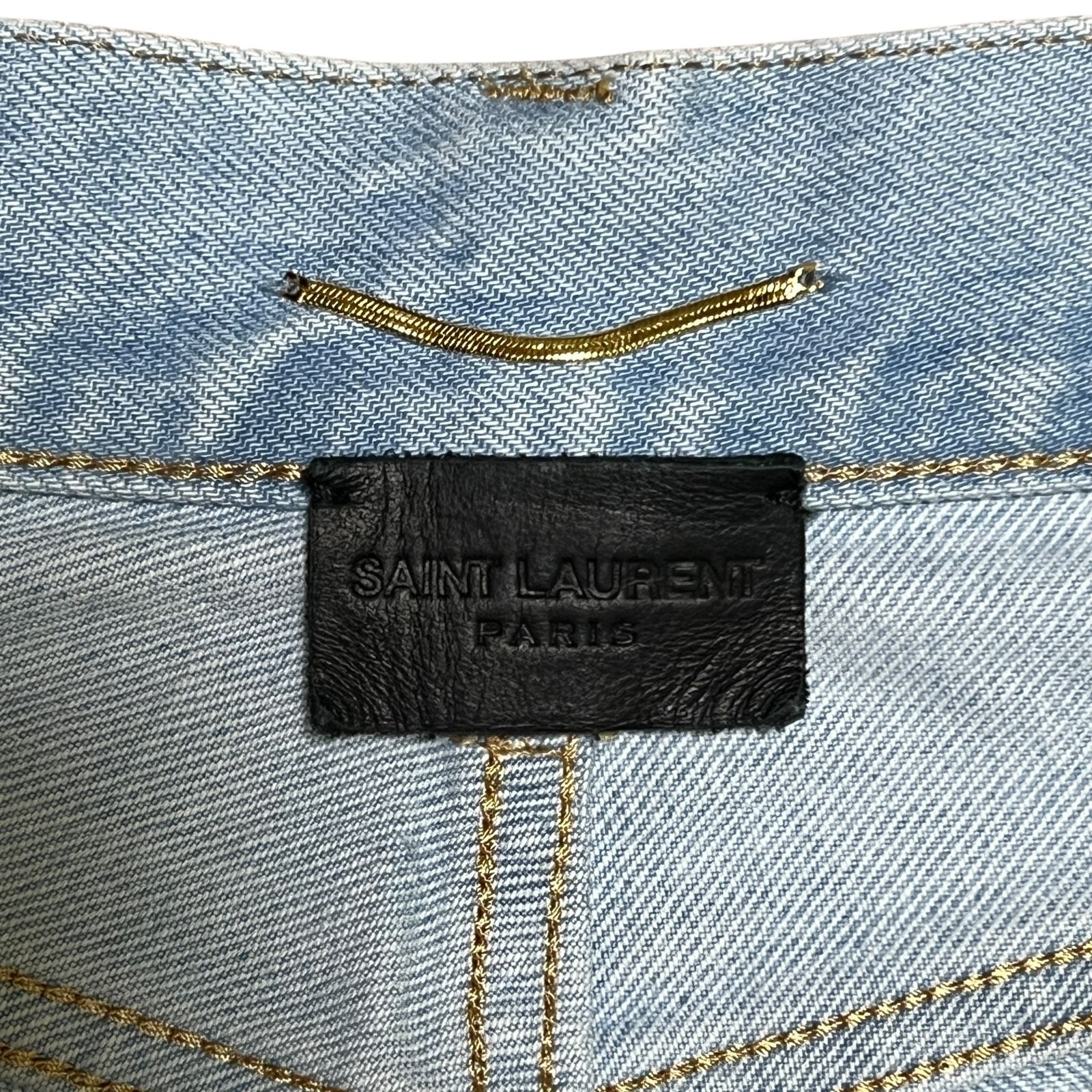 極美品】SAINT LAURENT PARIS ハイウエスト ストレートデニム 26 