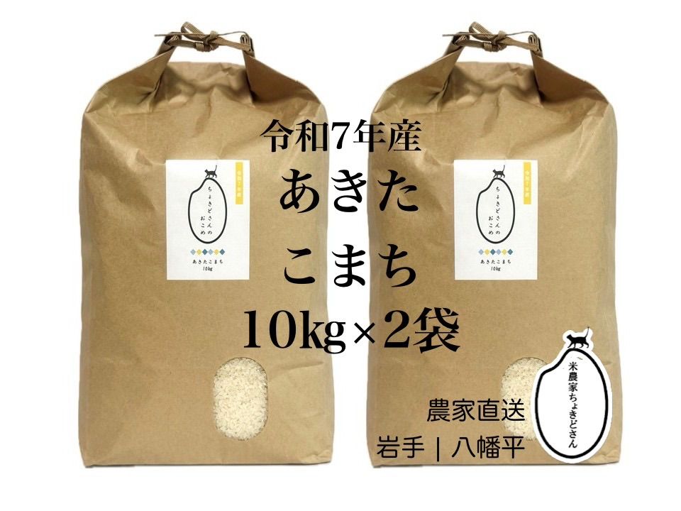 送料無料】令和7年産 岩手県産あきたこまち 10kg×2袋 - メルカリ
