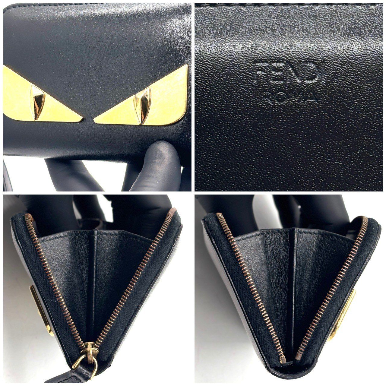 目が奪われるデザイン】 FENDI バグズアイ モンスター コインケース