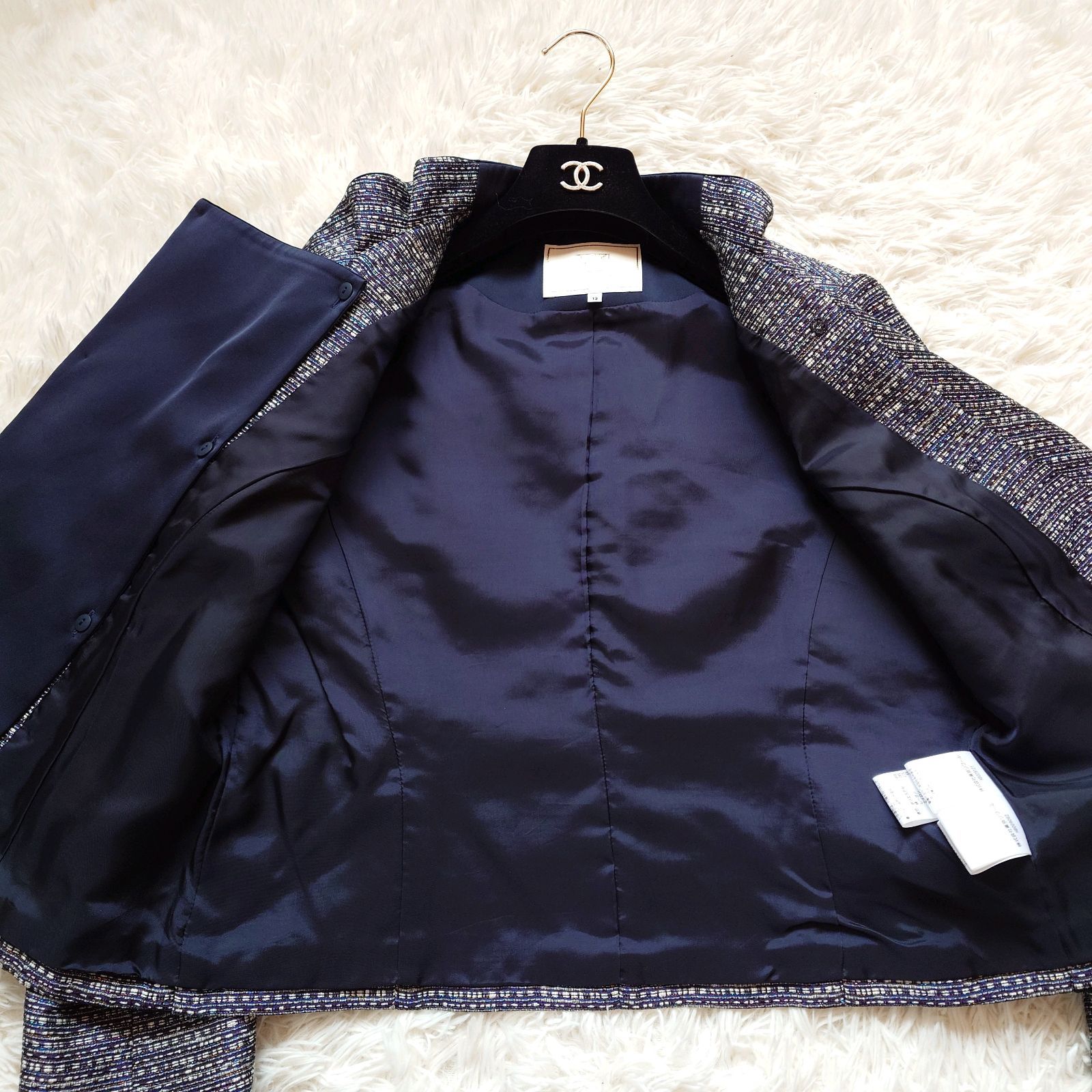新品 ユキコキミジマ Yukiko kimijima 13号 光沢織 ノーカラー