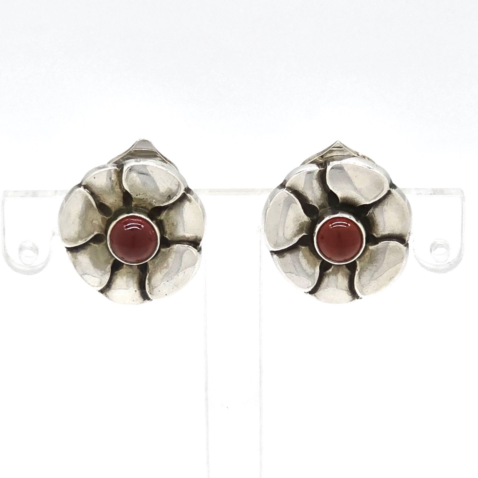 GEORG JENSEN ジョージ・ジェンセン 36 ガーネット フラワー 