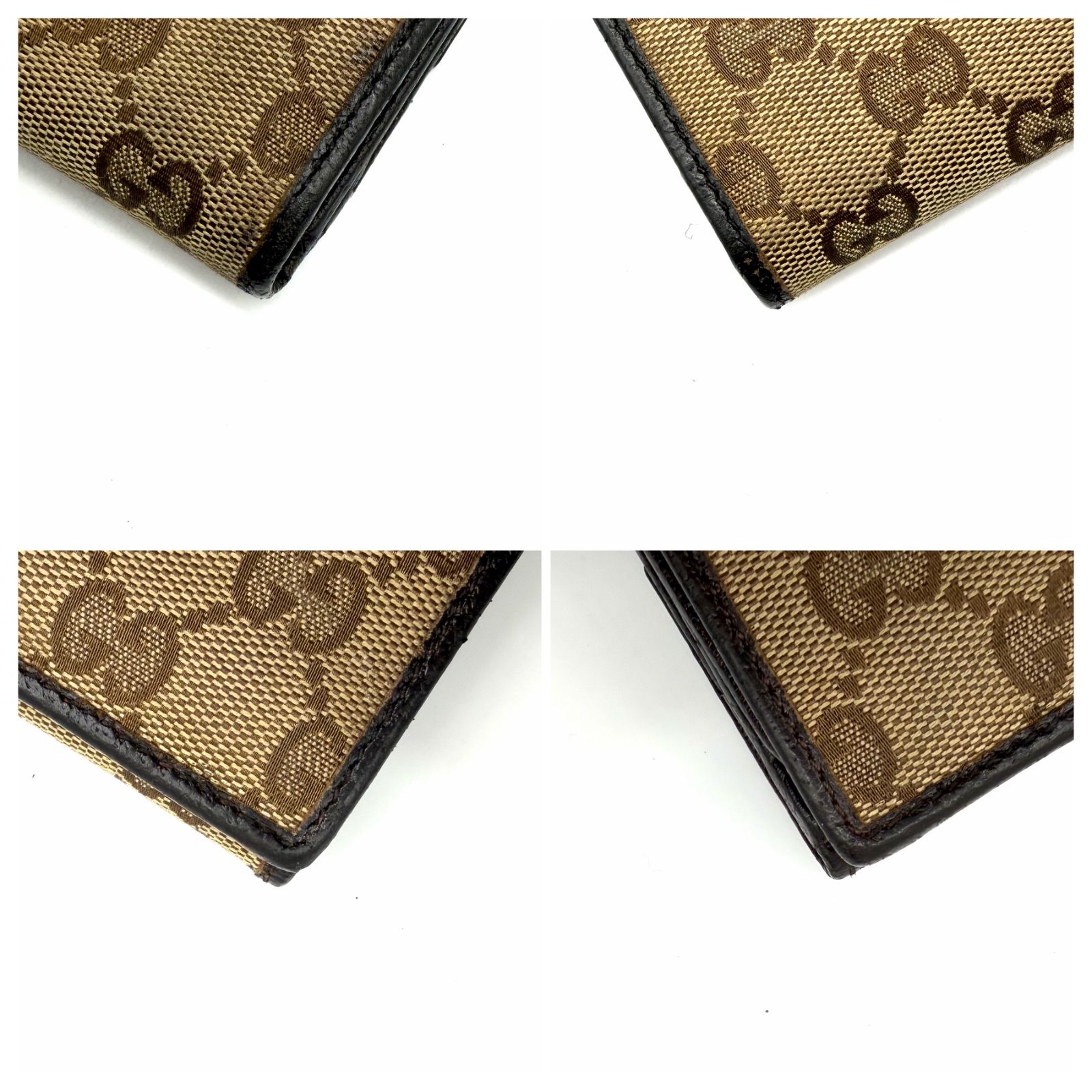 良品】GUCCI グッチ 長財布 GGキャンバス レザー シルバープレートロゴ