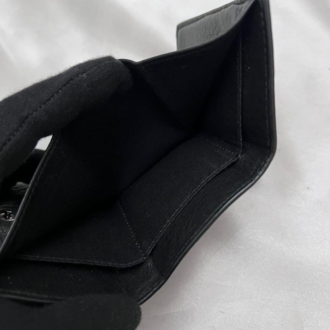 ◇美品◇バレンシアガ ペーパーミニウォレット 折り財布 シルバーロゴ