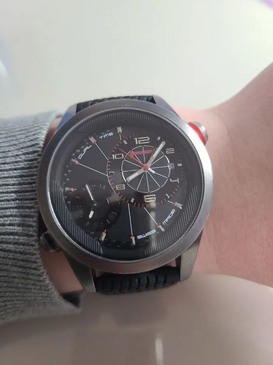 スイス PIRELLI オートマティック+クォーツ デュアルタイム 時計